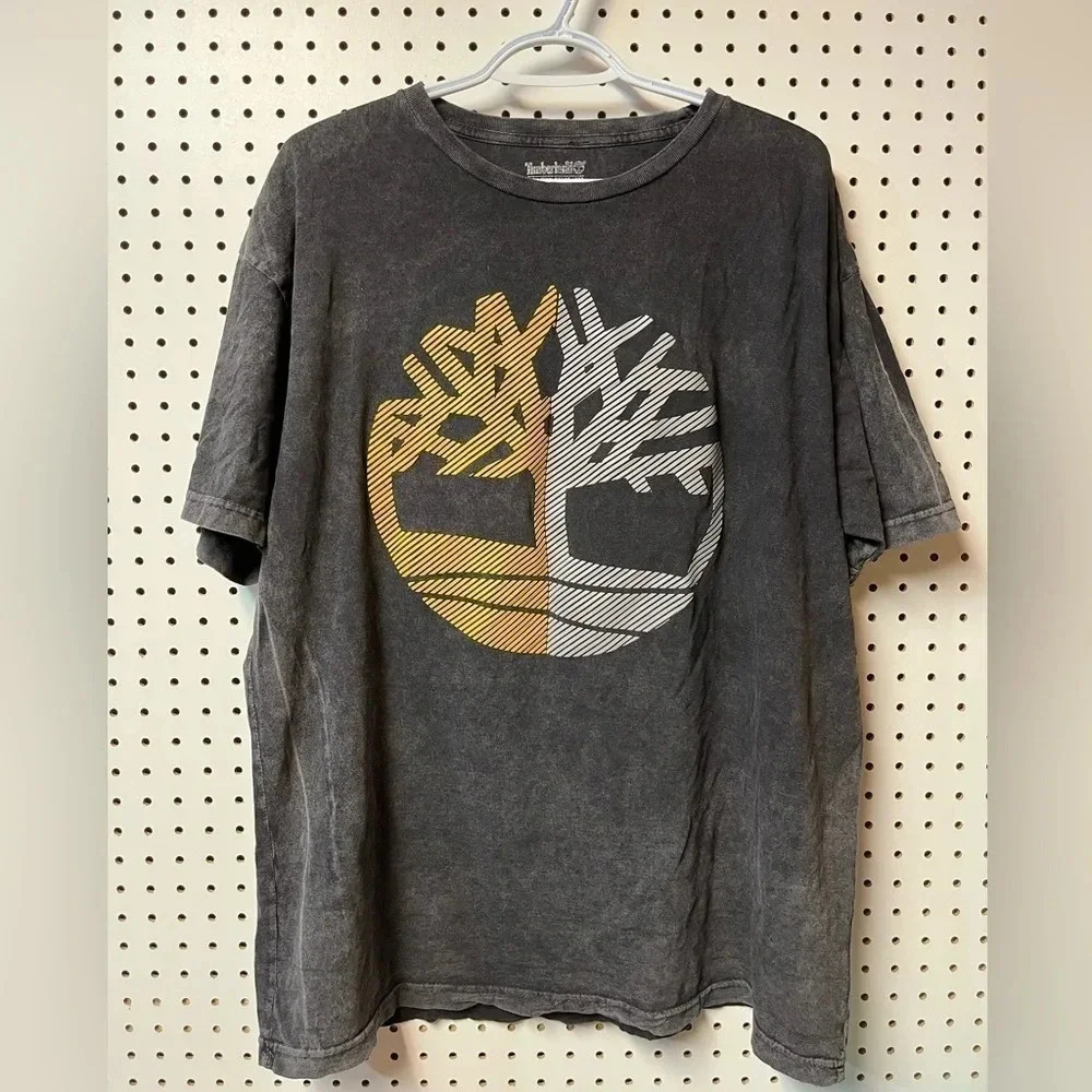 Mens Timberland Grey  short sleeve Shirt mens Size Large